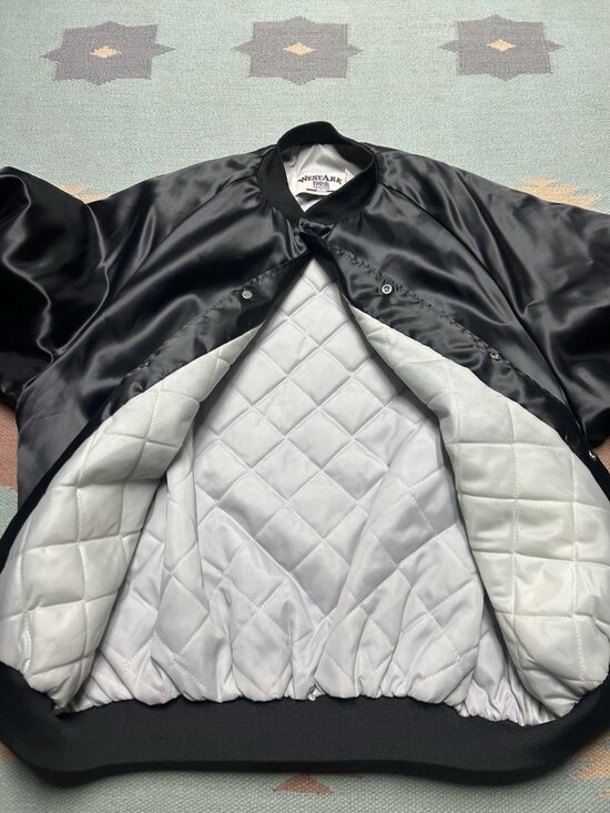 Vintage satin bomber jacket locomotions square dance club Durand Michigan large - Picture 6 of 6